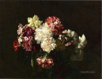  Carnations Oil Painting - Carnations flower painter Henri Fantin Latour